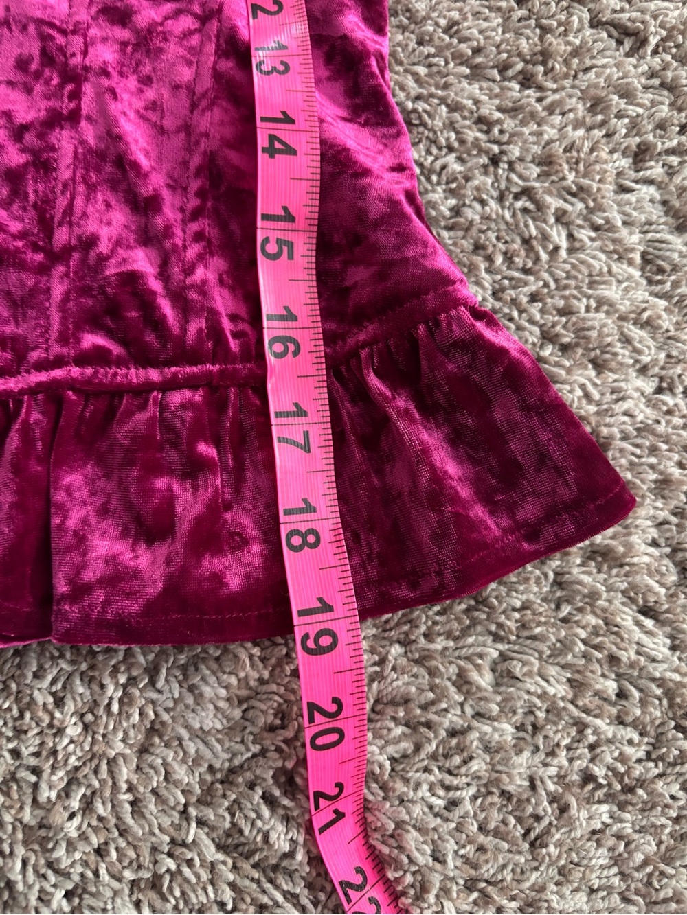 Vintage 90s Crushed Velvet Button Blouse - Picture 8 of 8